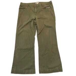 Banana Republic Olive Bootcut Cropped Pants